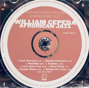 CD William Cepeda AfroRican Jazz: Expandiendo Raices - Branching Out