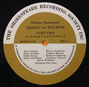 4LP/Box Set William Shakespeare: Henry The Fourth Part Two