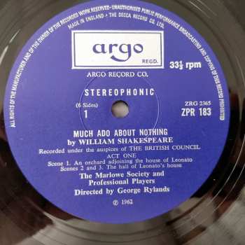 3LP/Box Set William Shakespeare: Much Ado About Nothing