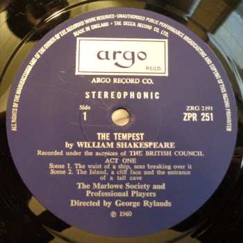 3LP/Box Set William Shakespeare: The Tempest