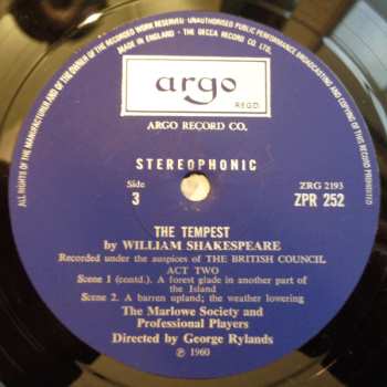 3LP/Box Set William Shakespeare: The Tempest