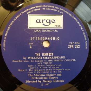 3LP/Box Set William Shakespeare: The Tempest