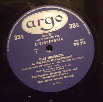 3LP/Box Set William Shakespeare: Titus Andronicus 