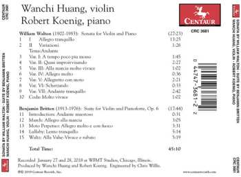 CD Sir William Walton: Sonata; Suite