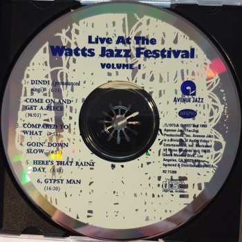 CD Jimmy Witherspoon: Live At The Watts Jazz Festival - Volume 1