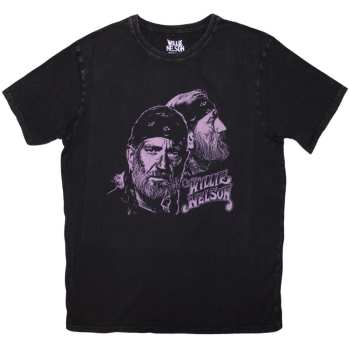 Merch Willie Nelson: Stone Wash Tričko Purple Graphic