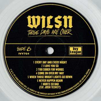LP WILSN: Those Days Are Over CLR