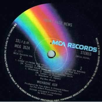 LP Wishbone Ash: Front Page News