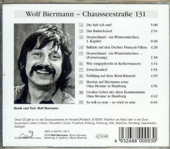CD Wolf Biermann: Chausseestraße 131