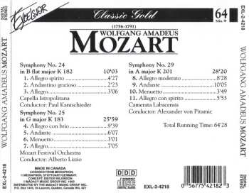 CD Wolfgang Amadeus Mozart: Symphony No. 24 in B flat major K 182 / Symphony No. 25 in G major K 183 / Symphony No. 29 in A major K 201