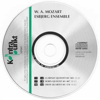 CD Wolfgang Amadeus Mozart: Clarinet Quintet, Horn Quintet, Oboe Quartet