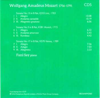 6CD/Box Set Wolfgang Amadeus Mozart: Complete Piano Sonatas