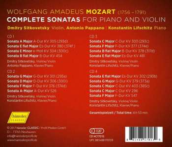 4CD Wolfgang Amadeus Mozart: Complete Sonatas For Piano And Violin