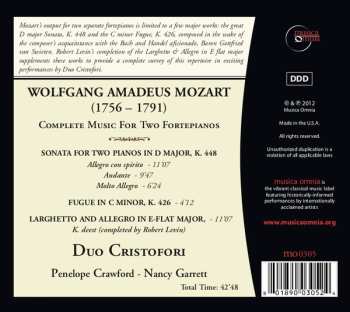CD Wolfgang Amadeus Mozart: Complete Music For Two Fortepianos