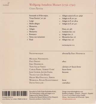 CD Wolfgang Amadeus Mozart: Gran Partita