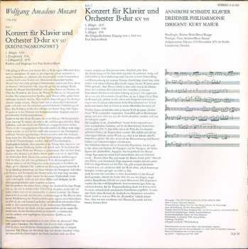 LP Wolfgang Amadeus Mozart: Klavierkonzert D-dur KV 537 (Krönungs-Konzert), Klavierkonzert B-dur KV 595