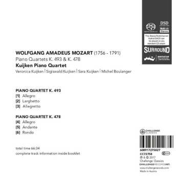 SACD Wolfgang Amadeus Mozart: Piano Quartets K. 493 & K. 478