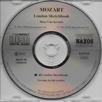 CD Wolfgang Amadeus Mozart: London Sketchbook (1764/5), Minuets ∙ Contradanses Completions Of Mozart's Earliest Sketches And Fragments