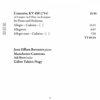 CD Wolfgang Amadeus Mozart: Piano Concerto In E Flat Major, KV 449; Piano Concerto In F Major, KV 459; Divertimento In D Major, KV 136; Divertimento In F Major, KV 138