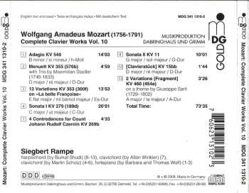 CD Wolfgang Amadeus Mozart: Complete Clavier Works = Sämtliche Klavierwerke Vol. 10