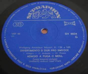 LP Wolfgang Amadeus Mozart: Skladby Pro Smyčce (74 1)