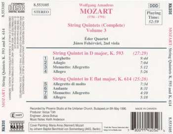 CD Wolfgang Amadeus Mozart: String Quintets (Complete) Volume 3 - K. 593 • K. 614