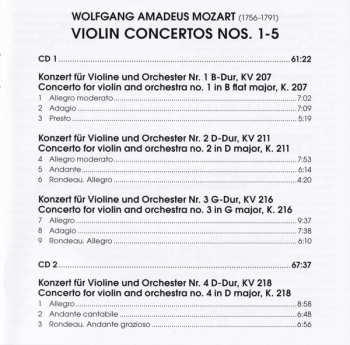 2CD Wolfgang Amadeus Mozart: Violin Concertos Nos. 1–5