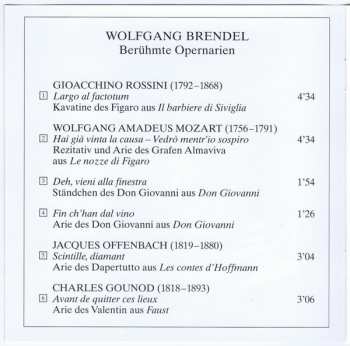 CD Wolfgang Brendel: Berühmte Opernarien • Famous Opera Arias • Airs D'opéra Célèbres