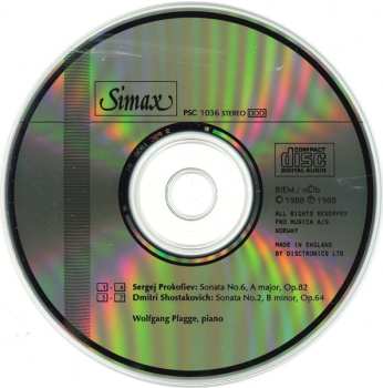 CD Sergei Prokofiev: Sonata No. 6 / Sonata No. 2