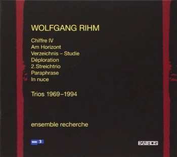 CD Wolfgang Rihm: Trios 1969 - 1994 / CD & Katalog 2008/09