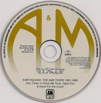 4CD/Box Set Y & T: Earthquake - The A&M Years
