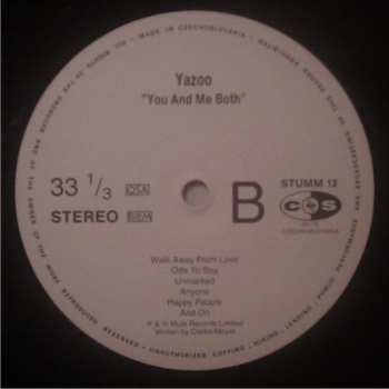 LP Yazoo: You And Me Both