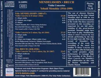 CD Max Bruch: Violin Concertos