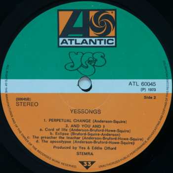 3LP Yes: Yessongs