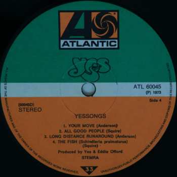 3LP Yes: Yessongs