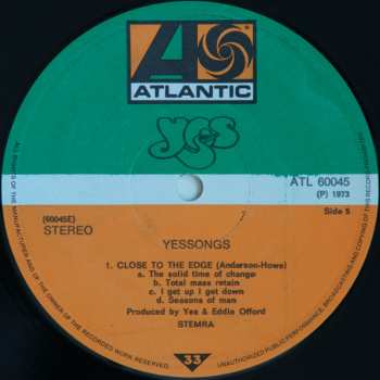 3LP Yes: Yessongs