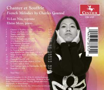 CD Yi-Lan Niu: Chanter Et Souffrir: French Mélodies By Charles Gounod