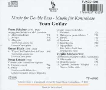 CD Yoan Goilav: Music For Double Bass = Musik Für Kontrabass