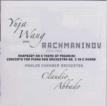 CD Sergei Vasilyevich Rachmaninoff: Paganini Rhapsody | Piano Concerto No. 2