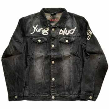Merch Yungblud: Riflová bunda Be Fooking Happy