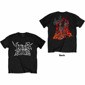 Merch Yungblud: Tričko Weird Flaming Skeletons  S