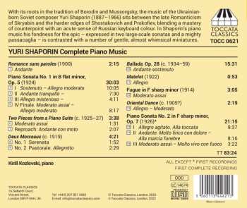 CD Юрий Шапорин: Complete Piano Music