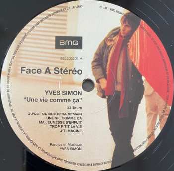 LP Yves Simon: Une Vie Comme Ça
