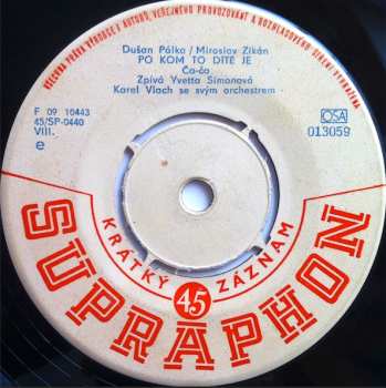 SP Yvetta Simonová: Já Jsem Zamilovaná / Po Kom To Dítě Je