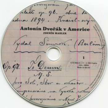 2CD Zdeněk Mahler: Antonín Dvořák V Americe