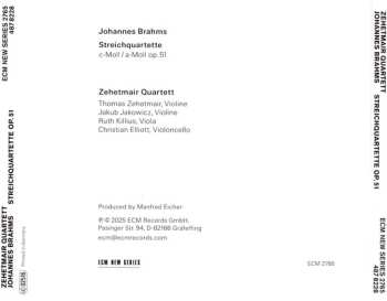 CD Johannes Brahms: Streichquartette Op. 51