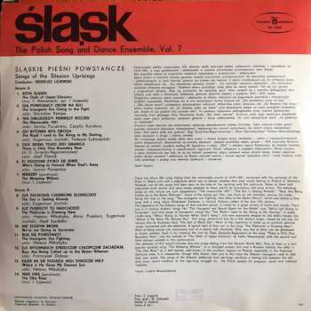 LP Zespół Pieśni I Tańca Śląsk: The Polish Song And Dance Ensemble "Śląsk", Vol. 7 - Śląskie Pieśni Powstańcze = Songs Of The Silesian Uprisings (MODRÝ ŠTÍTEK)