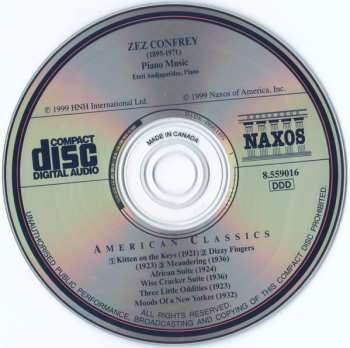 CD Zez Confrey: Piano Music