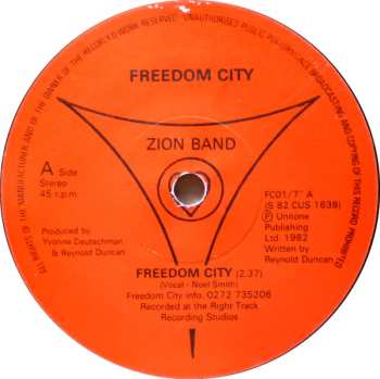Album Zion Band: Freedom City