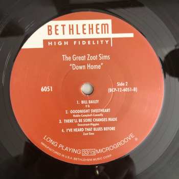 LP Zoot Sims: Down Home LTD